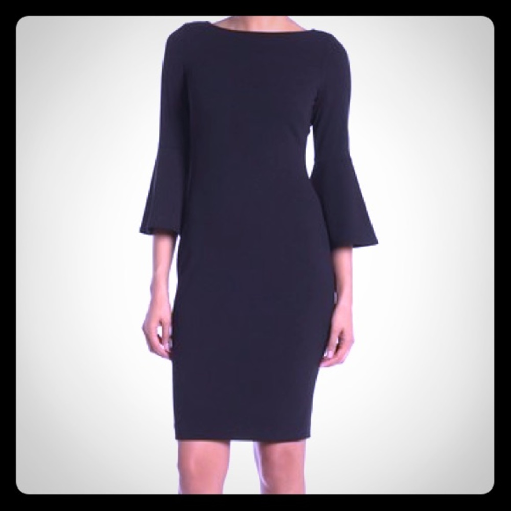 Calvin Klein Bell Sleeve Sheath Dress